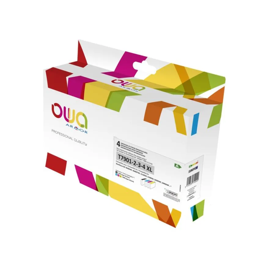 Cartouche remanufacturée Epson 79XL Tour de Pise - pack de 4 - noir, cyan, magenta, jaune - Owa