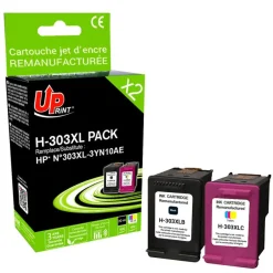 Cartouche remanufacturée HP 303XL - pack de 2 - noir, cyan, magenta, jaune - Uprint
