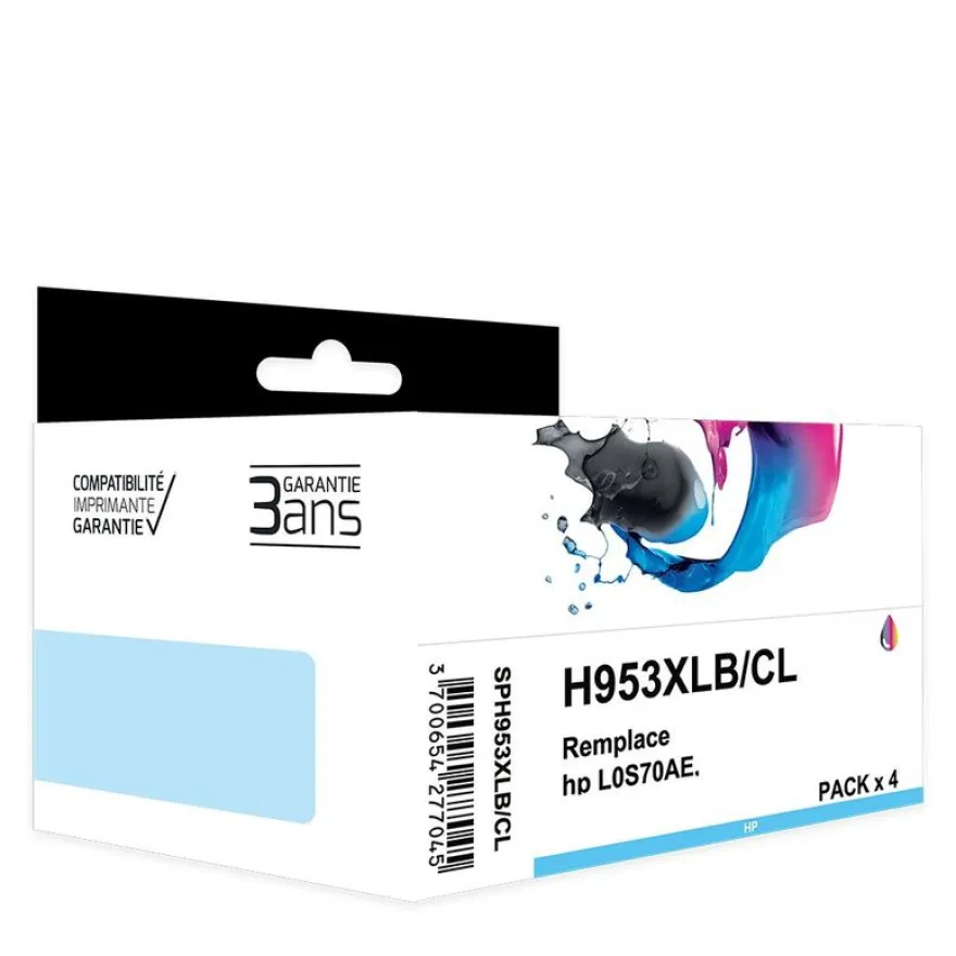 Cartouche remanufacturée HP 953XL - Pack de 4 - noir, cyan, magenta, jaune - Switch