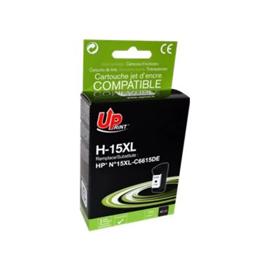 Cartouche remanufacturée HP 15 - noir - Uprint