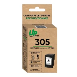 Cartouche remanufacturée HP 305 - noir -Uprint