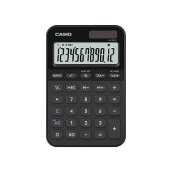 Casio MS-20YC - Calculatrice de bureau - 12 chiffres - panneau solaire, pile - noir