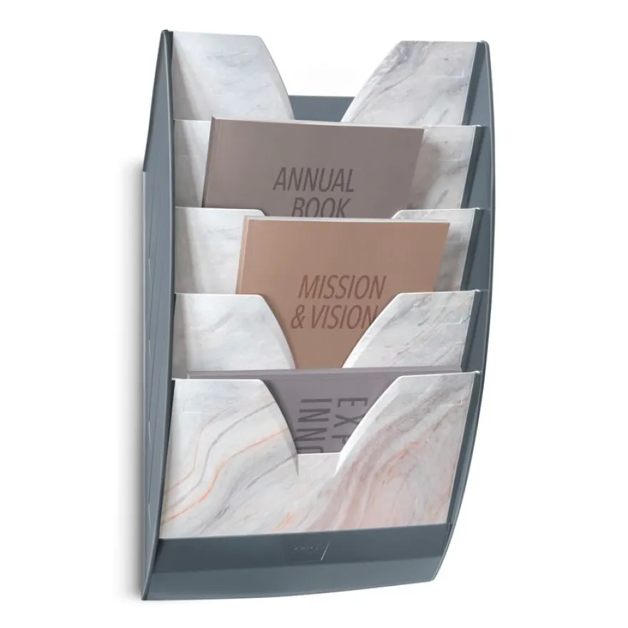 CEP - Présentoir mural 5 cases - marbre rose