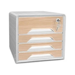 CEP Smoove - Module de classement 4 tiroirs - blanc/hêtre