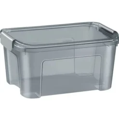 CEP Strata - Boîte de rangement 13L - gris fumé transparent