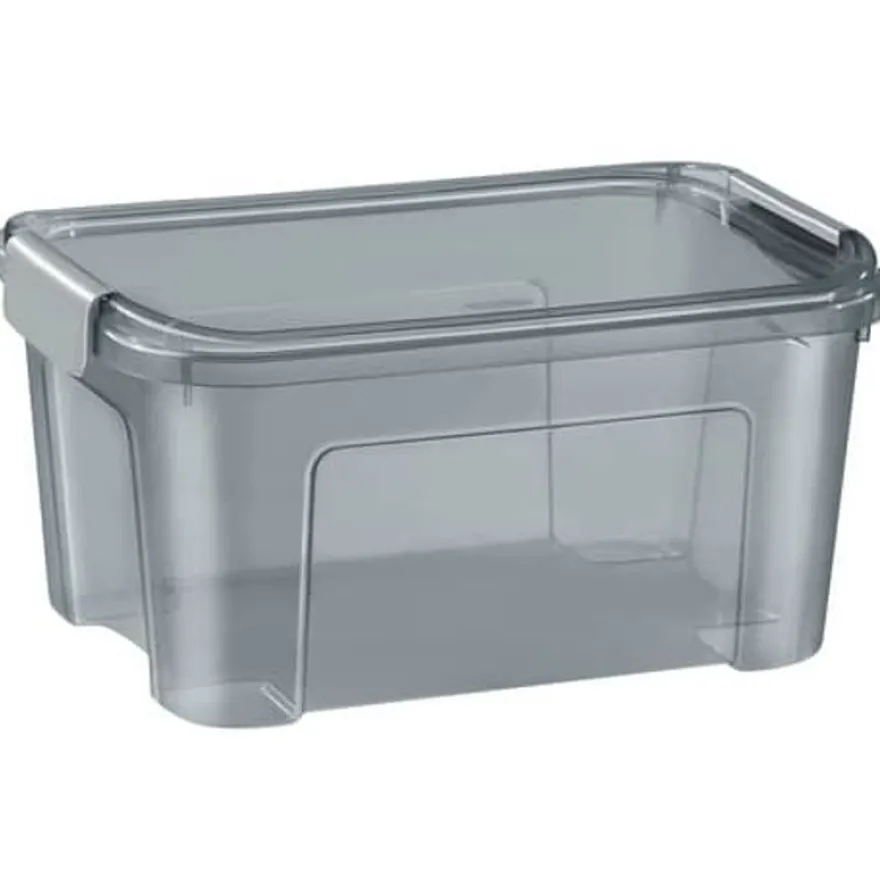 CEP Strata - Boîte de rangement 13L - gris fumé transparent