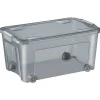CEP Strata - Boîte de rangement 67L - gris fumé transparent