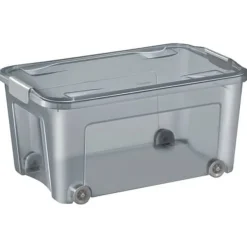 CEP Strata - Boîte de rangement 67L - gris fumé transparent