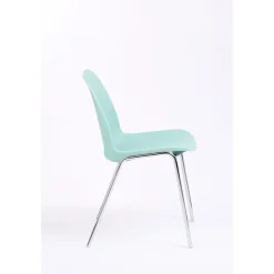 Chaise CHARLOTTE - pieds chromés sans accroche - Vert d'eau