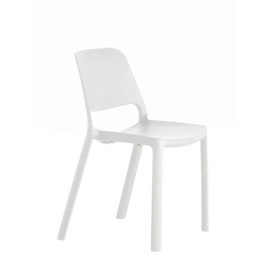 Chaise ELEMENS - interieur/exterieur - blanc