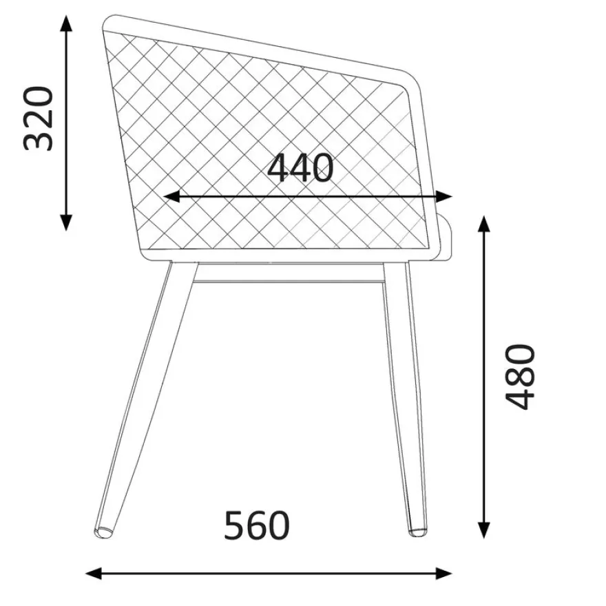 Chaise Ema - vert canard