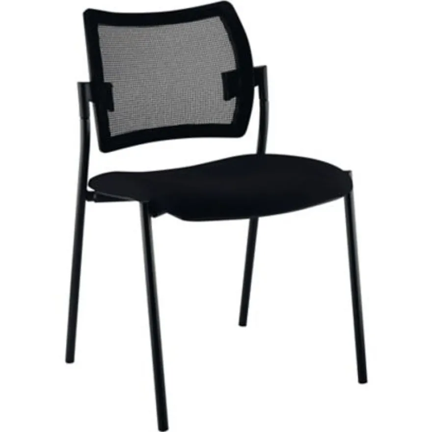Chaise FRESH - dossier resille et assise noire