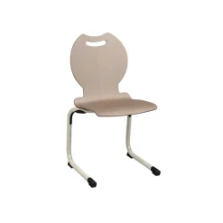 Chaise GALLA - coque C22 Bandana - bois teinté - piètement aluminium époxy - T6