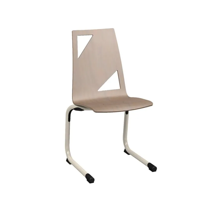 Chaise GALLA - coque C21 Moda - bois teinté - piètement aluminium époxy - T6