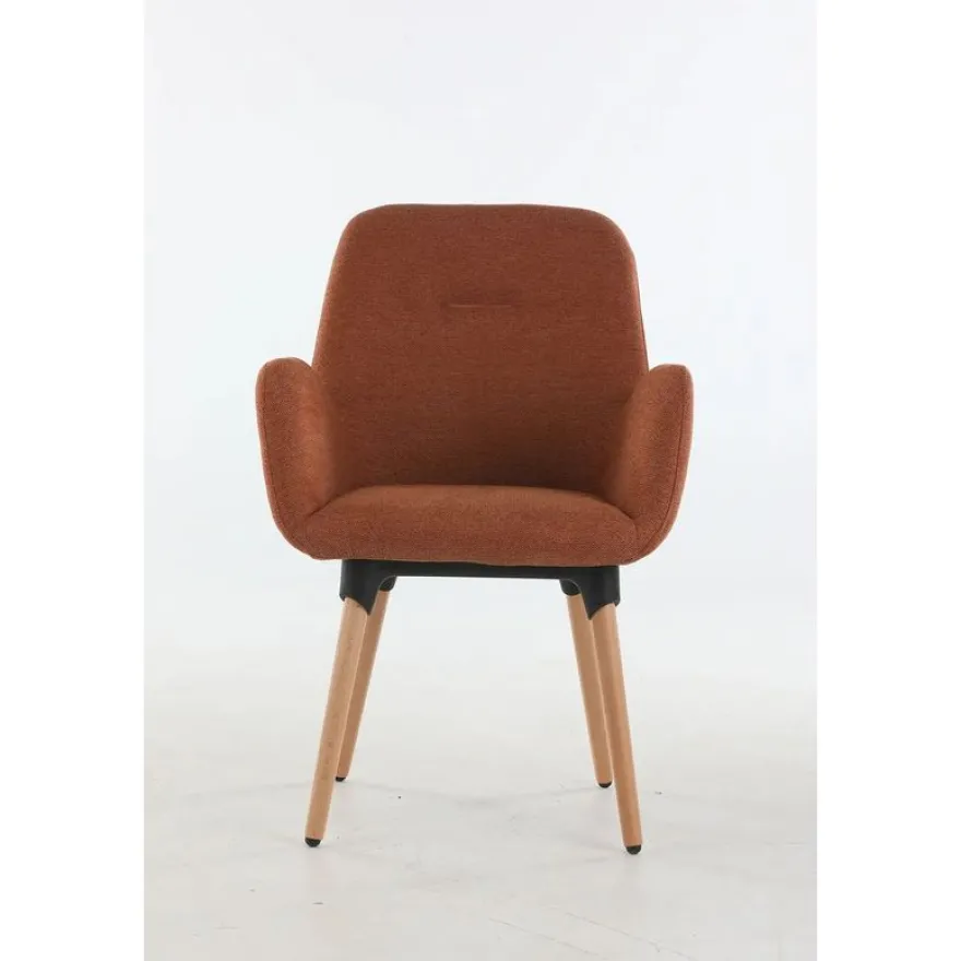 Chaise SHINEO - pieds bois - Terracotta
