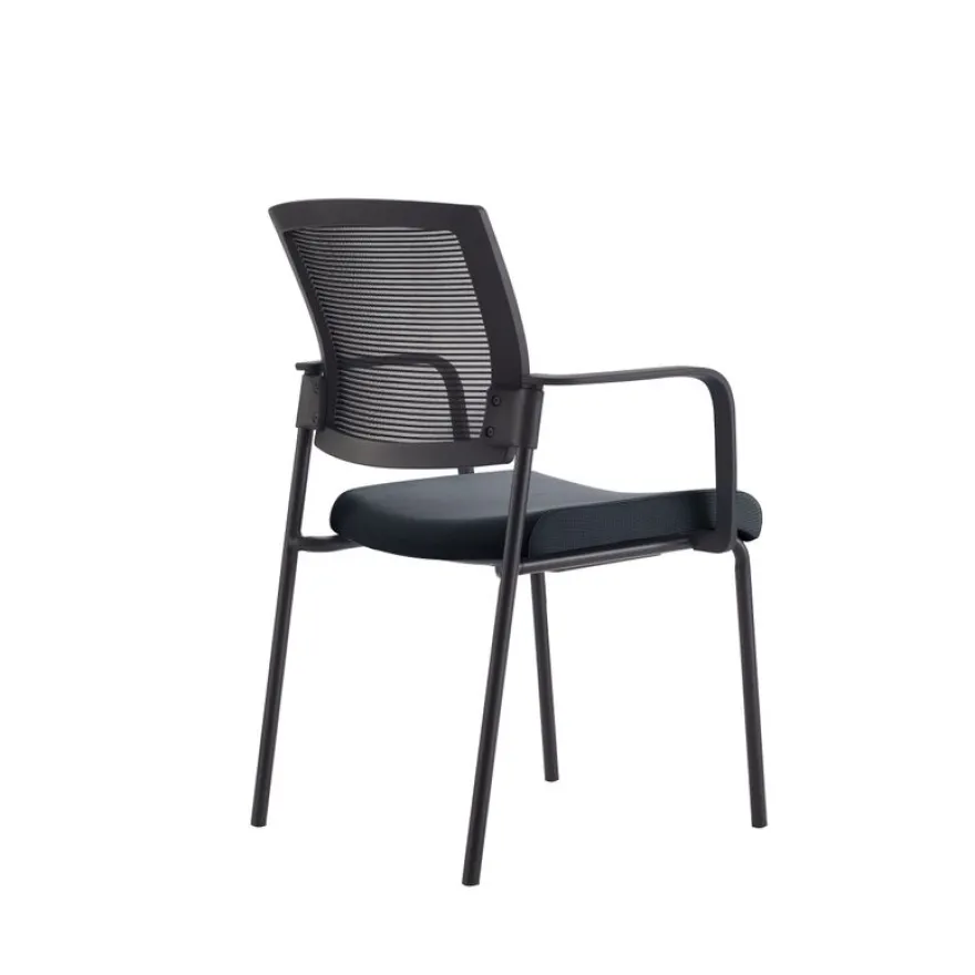 Chaise SYNERGY - accoudoirs en option - noir