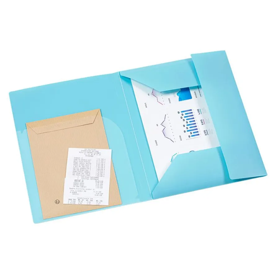 Chemise à élastique 3 rabats A4 - MINERAL - Viquel