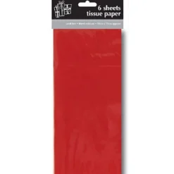 Clairefontaine - 6 feuilles de papier de soie - 50 x 70 cm - rouge