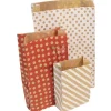 Clairefontaine - 50 Pochettes cadeau kraft - 11 cm x 5 cm x 21 cm - rayures blanches