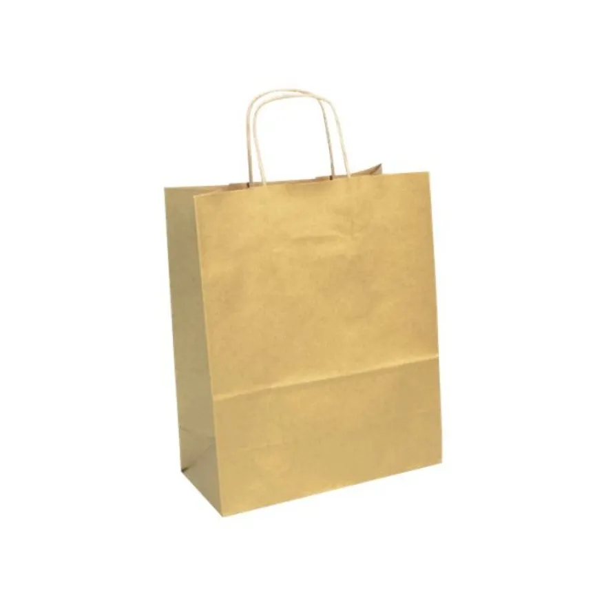 Clairefontaine - 25 Sacs cadeau kraft - 22 cm x 10 cm x 27 cm - or