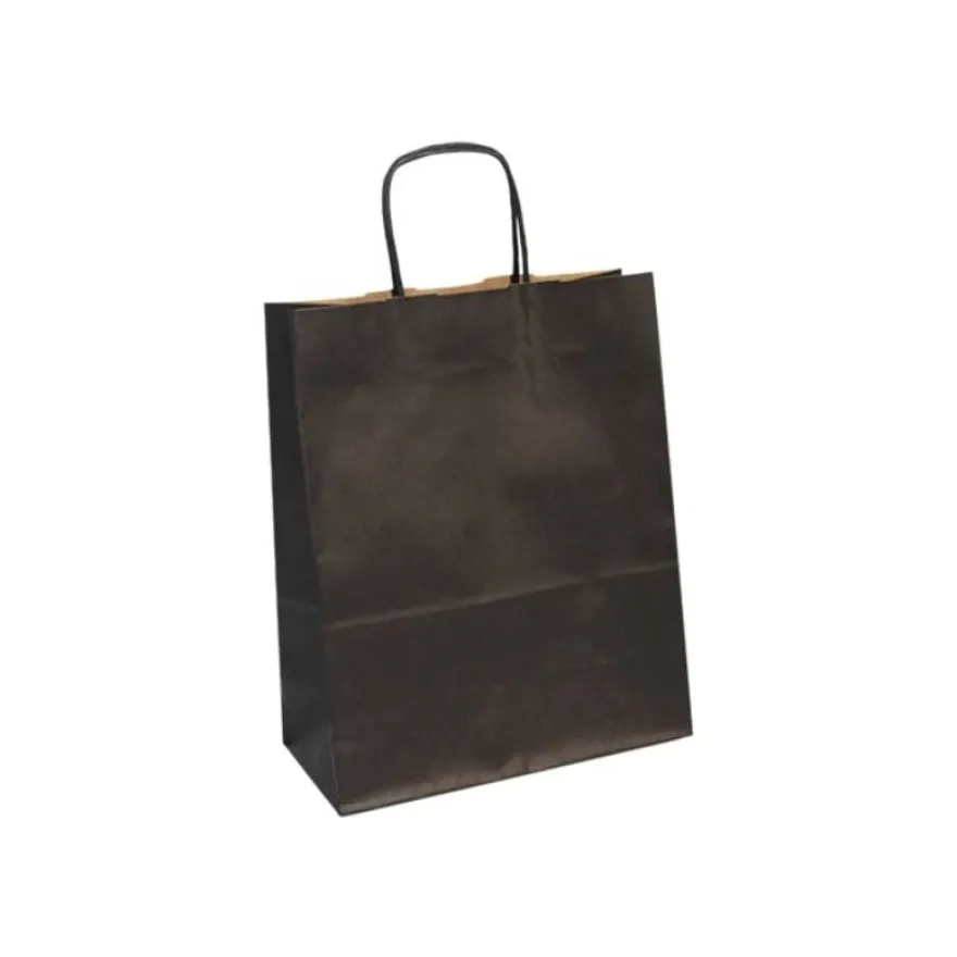 Clairefontaine - 25 Sacs cadeau kraft - 22 cm x 10 cm x 27 cm - noir