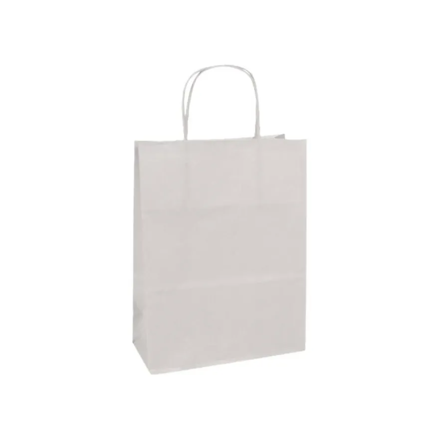 Clairefontaine - 25 Sacs cadeau kraft - 16 cm x 8 cm x 21 cm - blanc