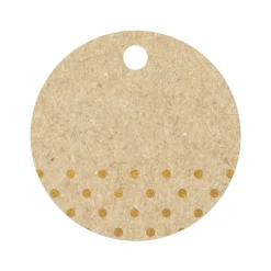 Clairefontaine - 12 Étiquettes cadeau kraft - rond - 8 x 16 cm
