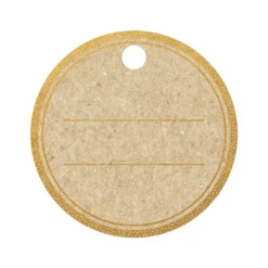 Clairefontaine - 12 Étiquettes cadeau kraft - rond - 8 x 16 cm