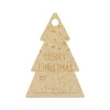 Clairefontaine - 12 Étiquettes cadeau kraft - sapins - 8 x 16 cm