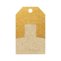 Clairefontaine - 12 Étiquettes cadeau kraft - rectangle - 8 x 16 cm