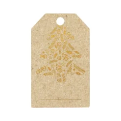Clairefontaine - 12 Étiquettes cadeau kraft - rectangle - 8 x 16 cm