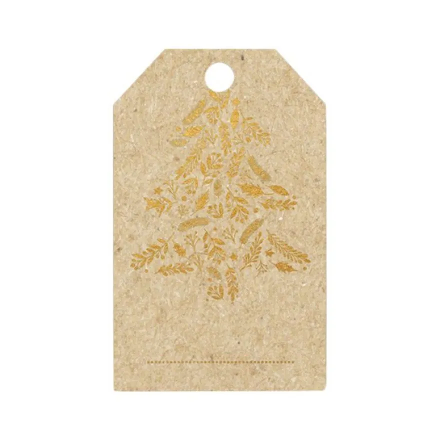Clairefontaine - 12 Étiquettes cadeau kraft - rectangle - 8 x 16 cm