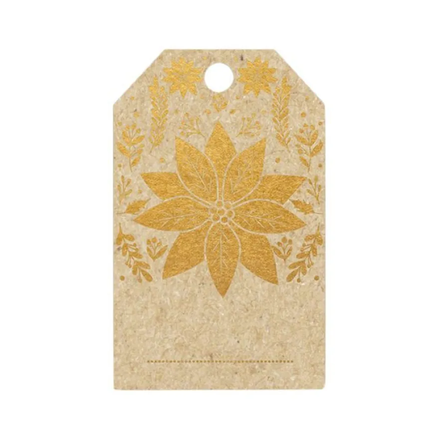 Clairefontaine - 12 Étiquettes cadeau kraft - rectangle - 8 x 16 cm