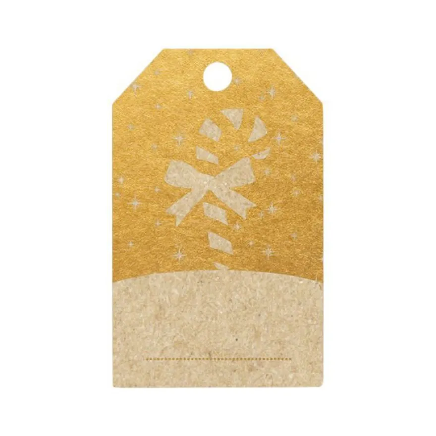 Clairefontaine - 12 Étiquettes cadeau kraft - rectangle - 8 x 16 cm