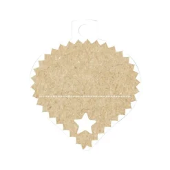 Clairefontaine - 12 Étiquettes cadeau kraft - boules de Noël - 8 x 16 cm