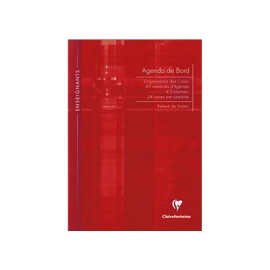 Clairefontaine - Agenda de bord enseignant rigide - A4 - 144 pages - disponible dans différentes couleurs