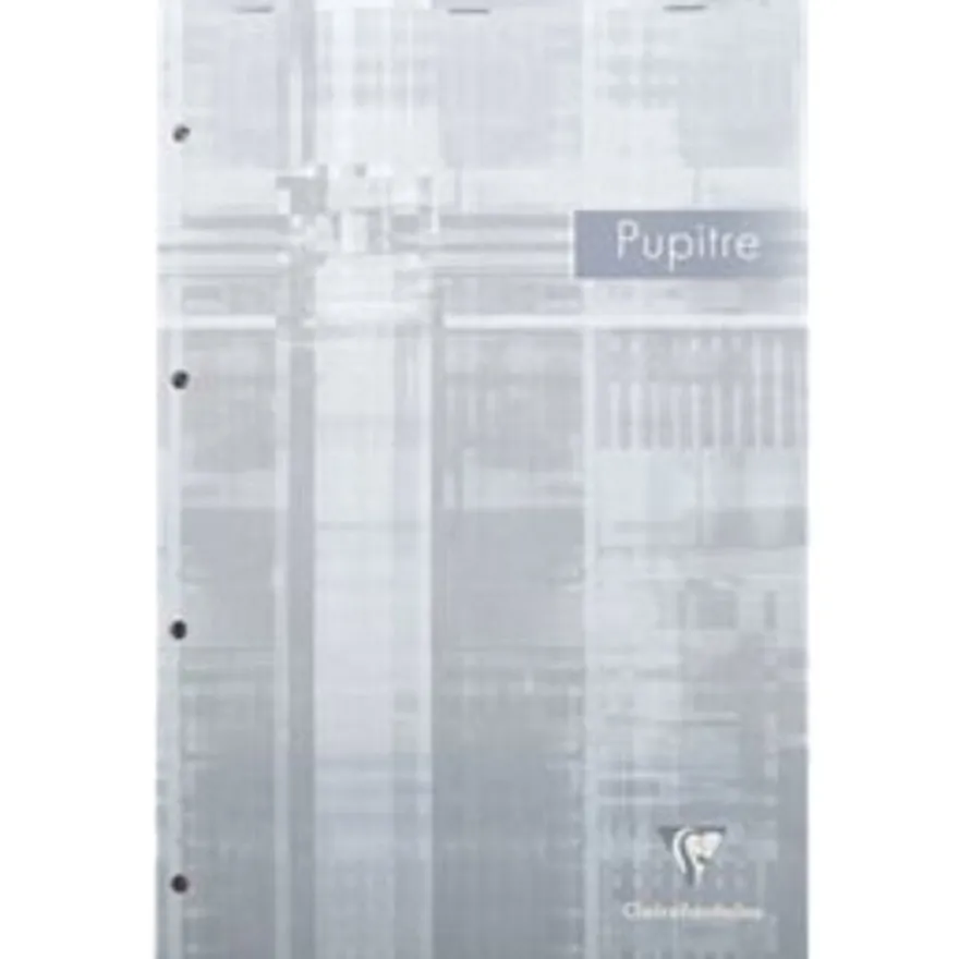 Clairefontaine - Bloc notes Pupitre - A4 - 160 pages - réglé avec marges - perforé