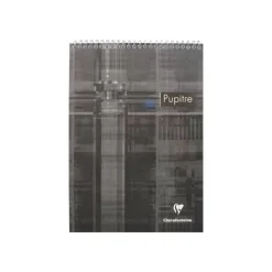Clairefontaine - Bloc notes Pupitre - A4 - 160 pages - petits carreaux - à spirales - blanc