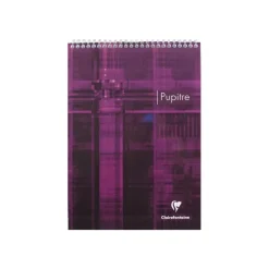 Clairefontaine - Bloc notes Pupitre - A4 - 160 pages - petits carreaux - à spirales - blanc