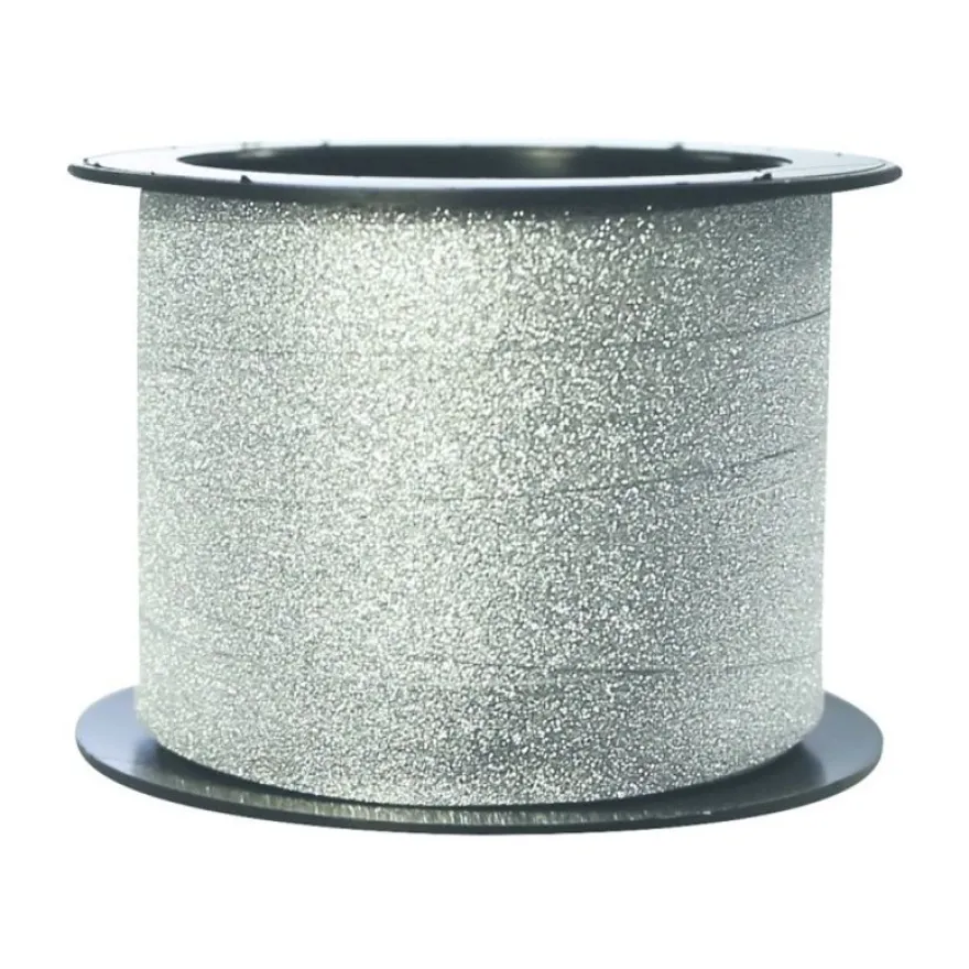 Clairefontaine - Bolduc ruban d'emballage cadeau - 1 cm x 10 m - noir, argent scintillant, or pailleté