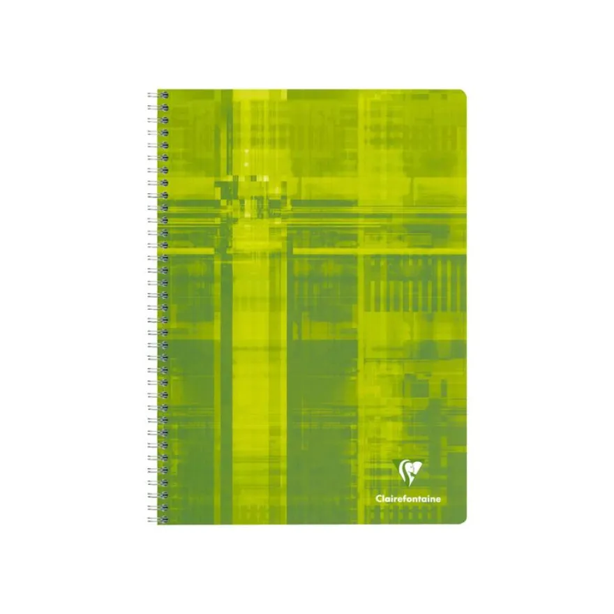 Clairefontaine - Cahier à spirale A4 (21x29,7 cm) - 180 pages - grands carreaux (Seyes) - disponible dans différentes couleurs
