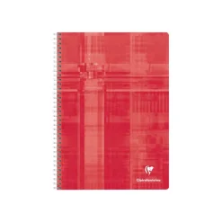 Clairefontaine - Cahier à spirale A4 (21x29,7 cm) - 180 pages - grands carreaux (Seyes) - disponible dans différentes couleurs