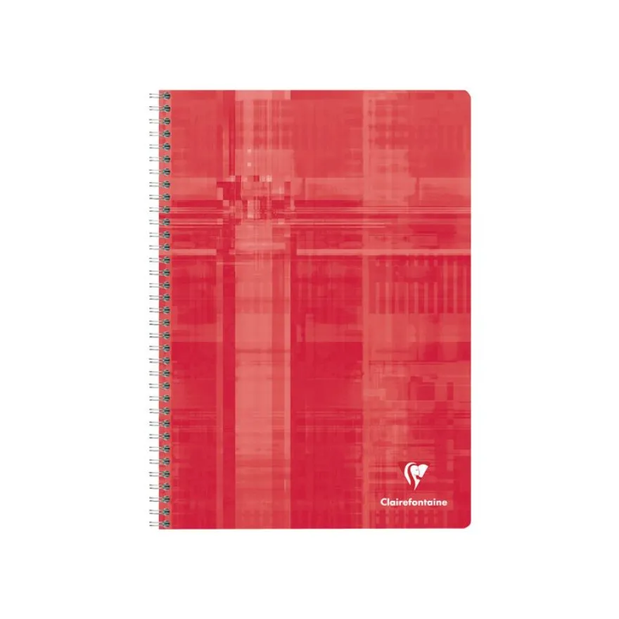 Clairefontaine - Cahier à spirale A4 (21x29,7 cm) - 180 pages - grands carreaux (Seyes) - disponible dans différentes couleurs