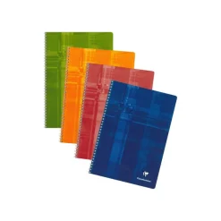 Clairefontaine - Cahier à spirale A4 (21x29,7 cm) - 100 pages - grands carreaux (Seyes) - disponible dans différentes couleurs