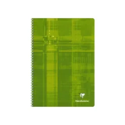 Clairefontaine - Cahier à spirale A4 (21x29,7 cm) - 100 pages - grands carreaux (Seyes) - disponible dans différentes couleurs