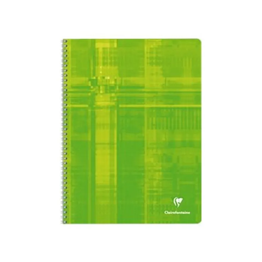 Clairefontaine - Cahier à spirale 24 x 32 cm - 180 pages - petits carreaux (5x5 mm) - disponible dans différentes couleurs