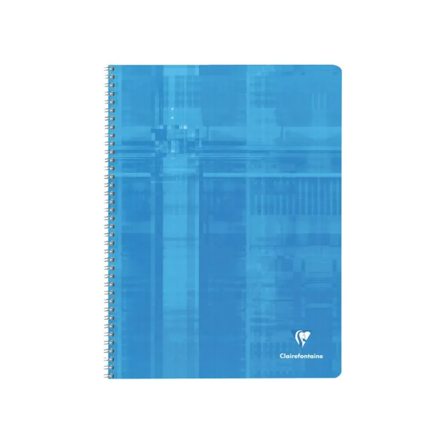 Clairefontaine - Cahier à spirale 24 x 32 cm - 180 pages - grands carreaux (Seyes) - disponible dans différentes couleurs