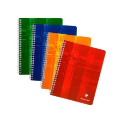 Clairefontaine - Cahier à spirale 17 x 22 cm - 100 pages - petits carreaux (5x5 mm) - disponible dans différentes couleurs