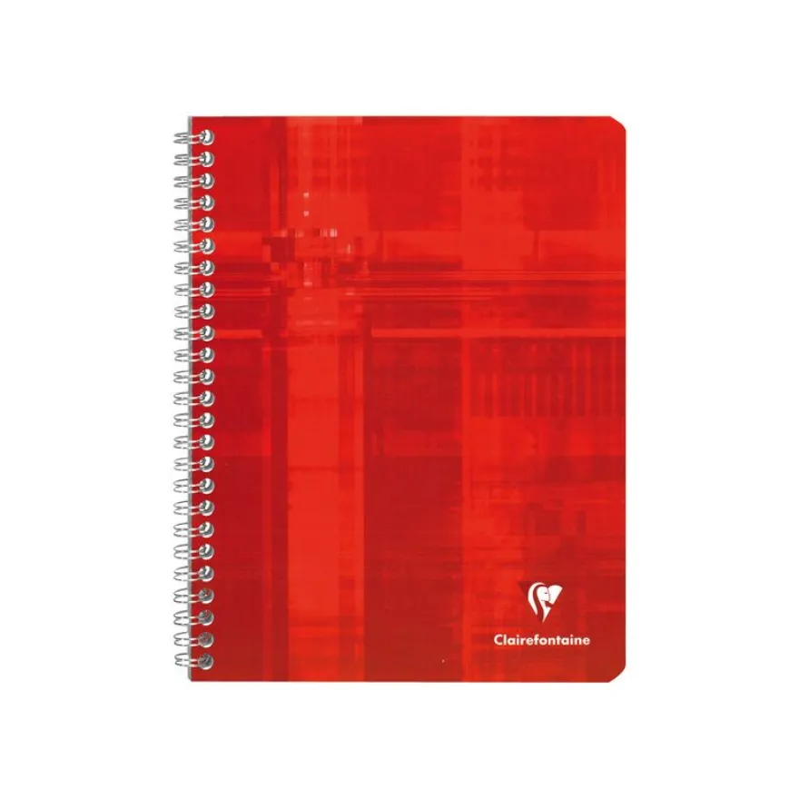 Clairefontaine - Cahier à spirale 17 x 22 cm - 100 pages - petits carreaux (5x5 mm) - disponible dans différentes couleurs
