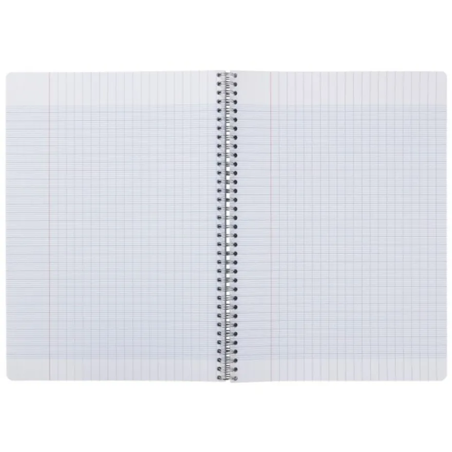 Clairefontaine - Cahier à spirale 17 x22 cm - 180 pages - grands carreaux (Seyes) - disponible dans différentes couleurs